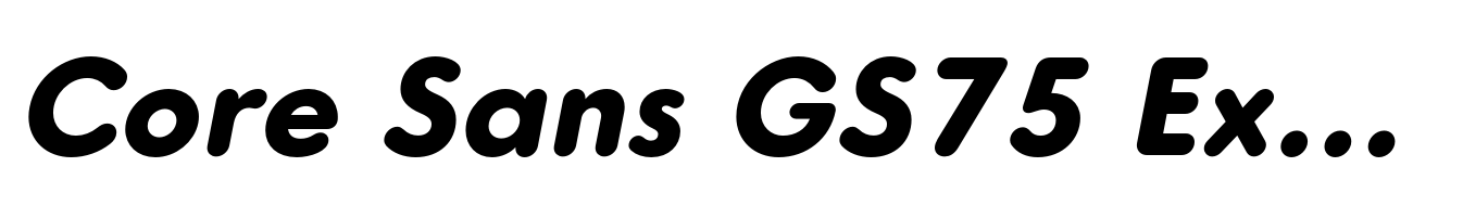 Core Sans GS75 Extra Bold Italic